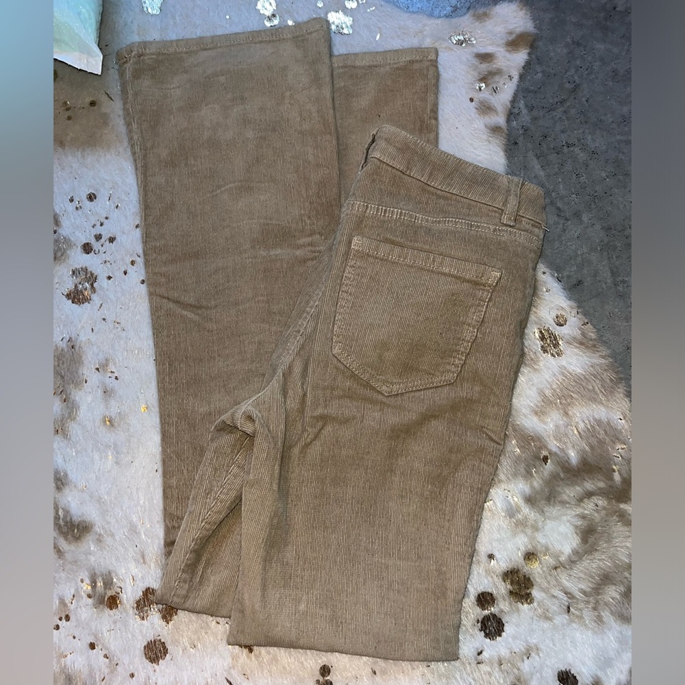 Khaki flare pants